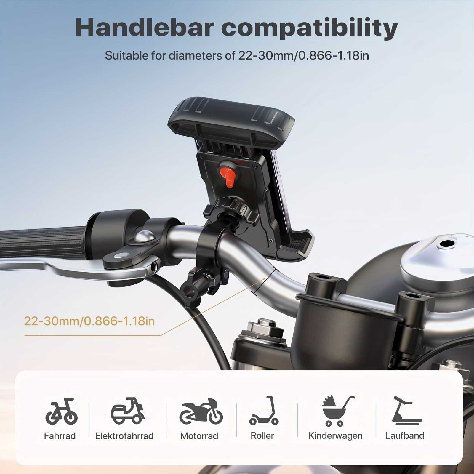 

Soligu Bike Phone Holder, [selfie-friendly] Bike Phone Mount, [ Locking] Bike Phone Holder Handlebar, Compatible With Iphone Samsung And .7''-6.8'' Phones