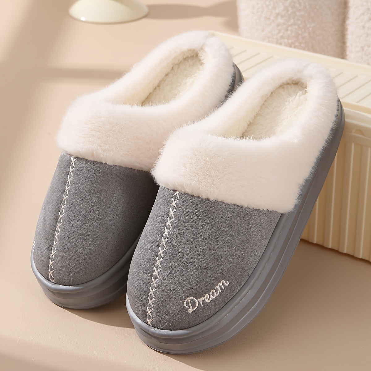 TEMU Pantofole da donna inverno, nuove, resistenti all'usura, per coppie, da casa, casual, facili, , grandiose, soffici, , scarpe da donna