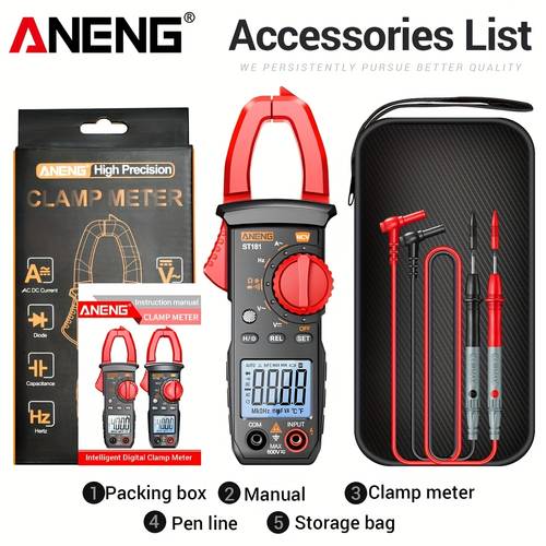 st181 professional intelligent pliers multimeter 400 current meter 600 tester 4000 hz capacitor ncv non contact voltage detection electrician repair of electronic components tools electrician no battery