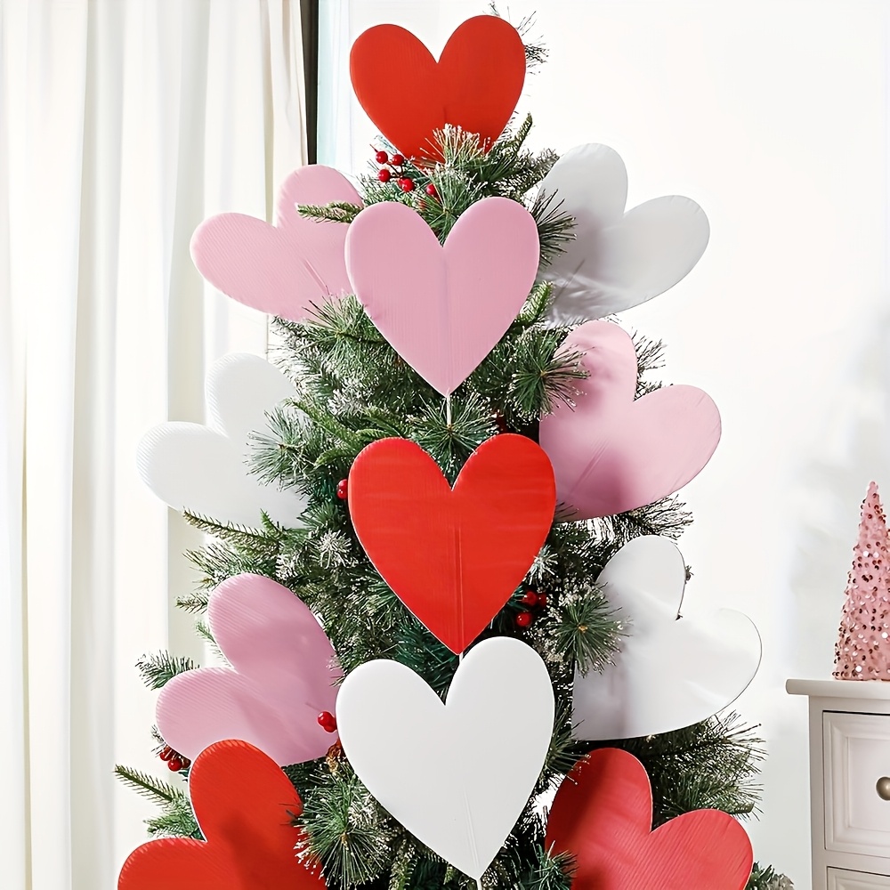 

Valentine's Day Decoration Tree : 6/12pcs Extra Large Red Heart 's Day Tree Ornaments, Double-sided -shaped Tree Decorations Suitable For Valentine's Day Decorations Home Wedding Decorations