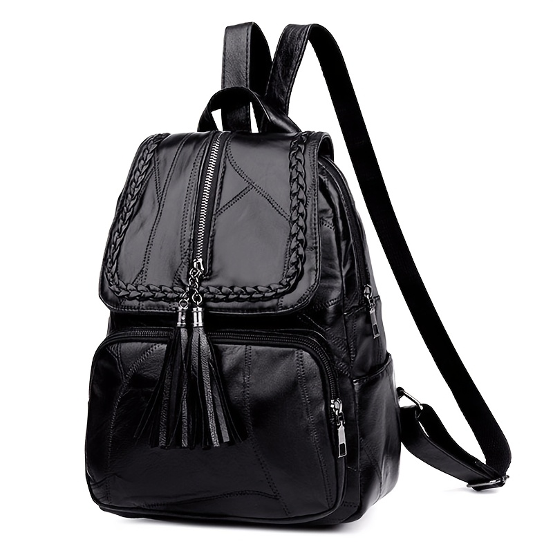 TEMU Women Ladies Backpack Soft Synthetic Shoulder Bag Casual Travel Bag