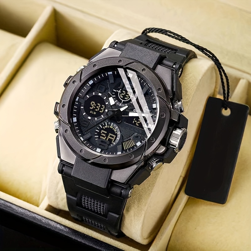 montre sport durable à double affichage homme quartz Temu