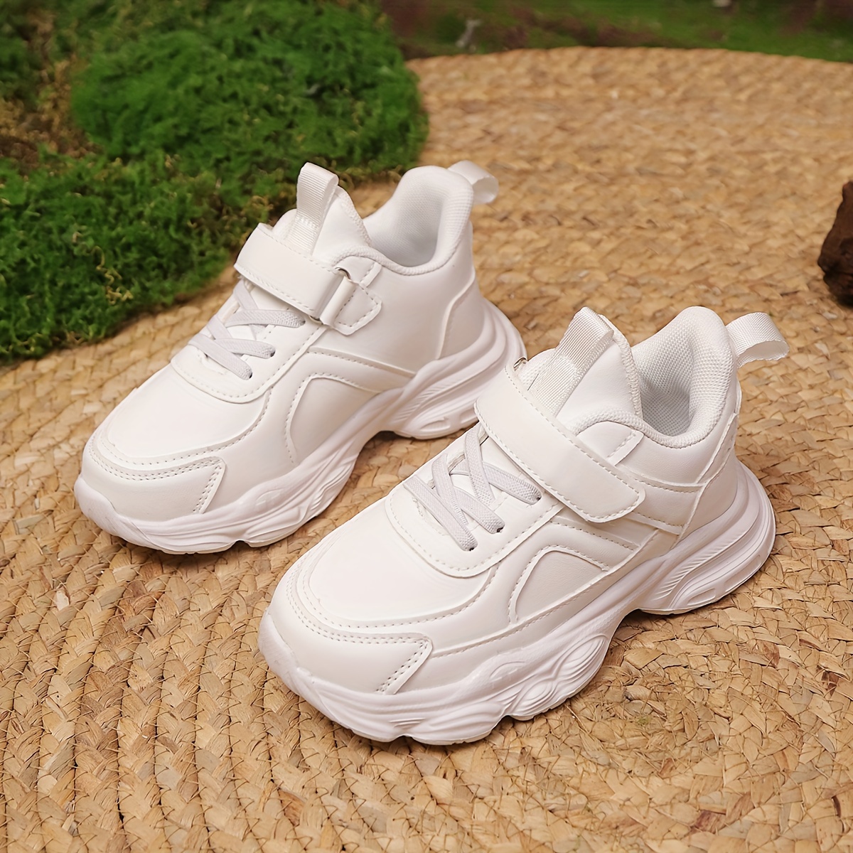zapatillas blancas moda niñas zapatos deportivos malla Temu El