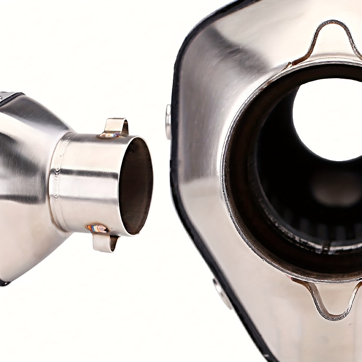1pc stainless steel motorcycle exhaust pipe 38 51mm universal fit db killer built in compatible with street motor scooters off road motorcycles details 5
