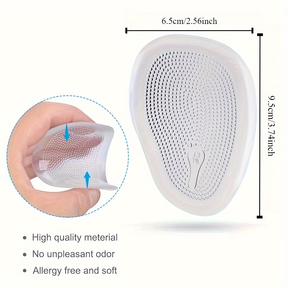 10pcs transparent metatarsal pads soft ball of foot cushions for high heels suitable for men and women