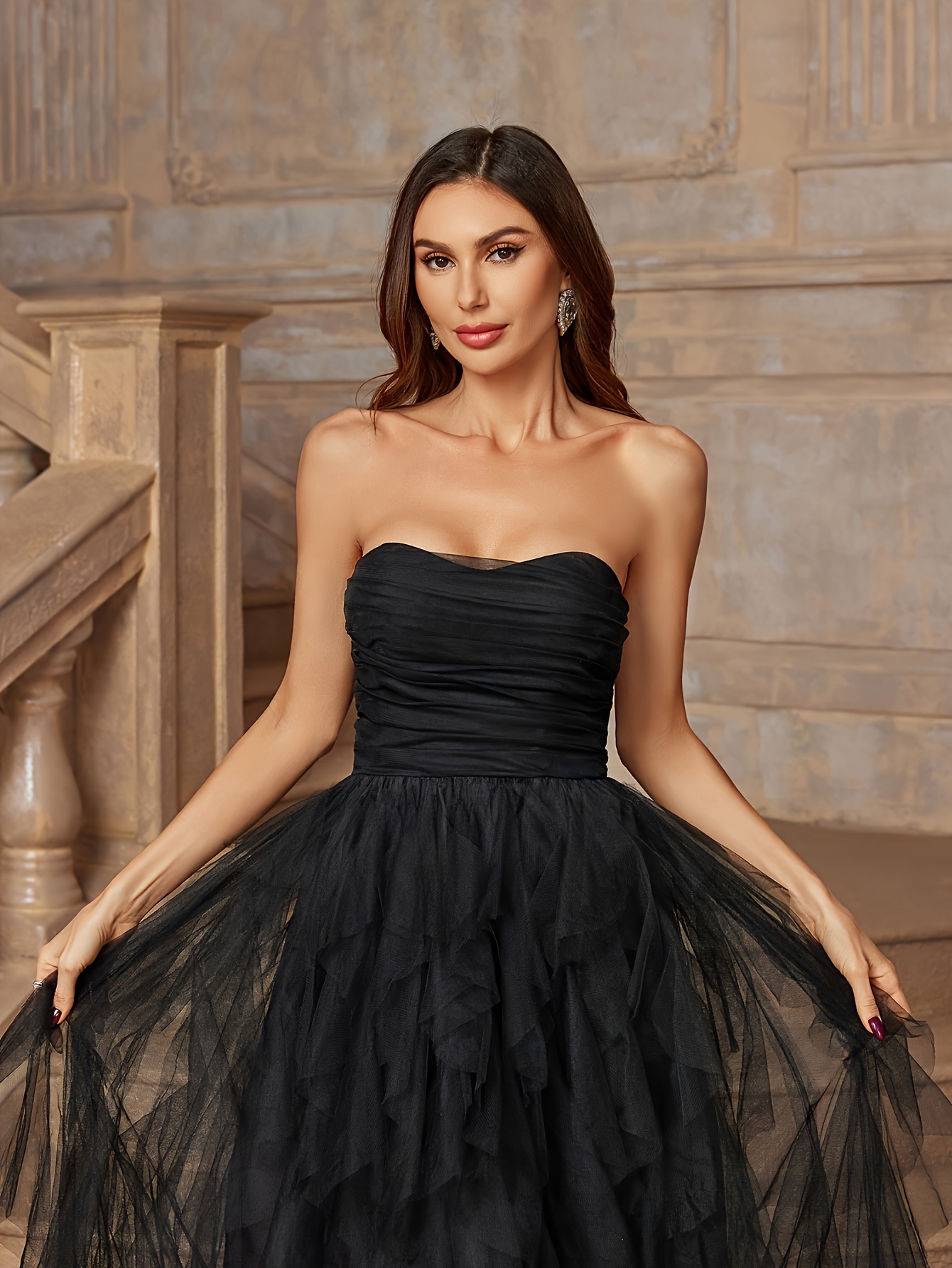 shimmer mesh dress Prom Beaded Short Off Shoulder Glitter Cocktail Dress