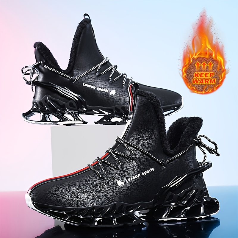 

Men's Winter Sports Snow Boots - Casual High Top Lace-up Shoes, Pu Upper, Fabric Lining, , Round Toe, For Hiking, Running &