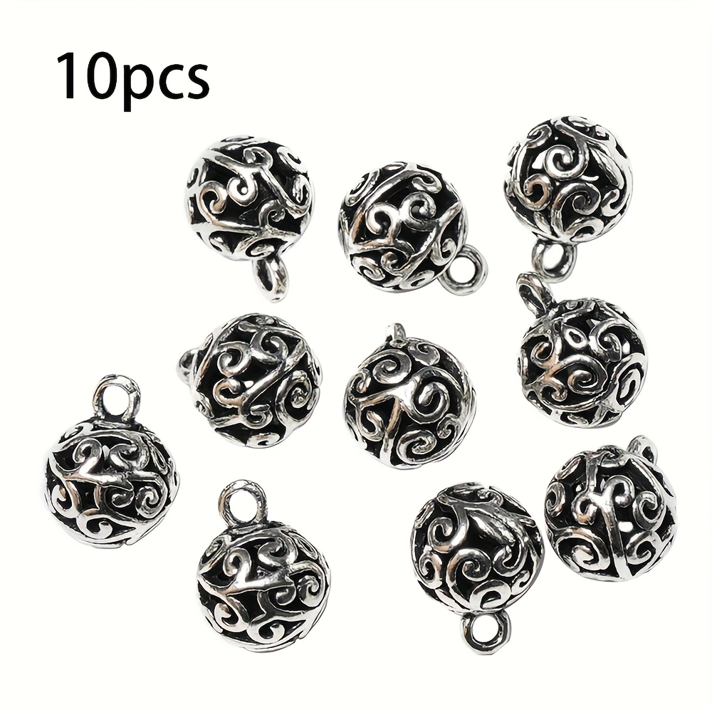 E-shop 10 Stück 1 cm silberne und goldene Wolkenmuster Metallknöpfe für Hemden, Qipaos, Hanfu und Tang-Anzüge