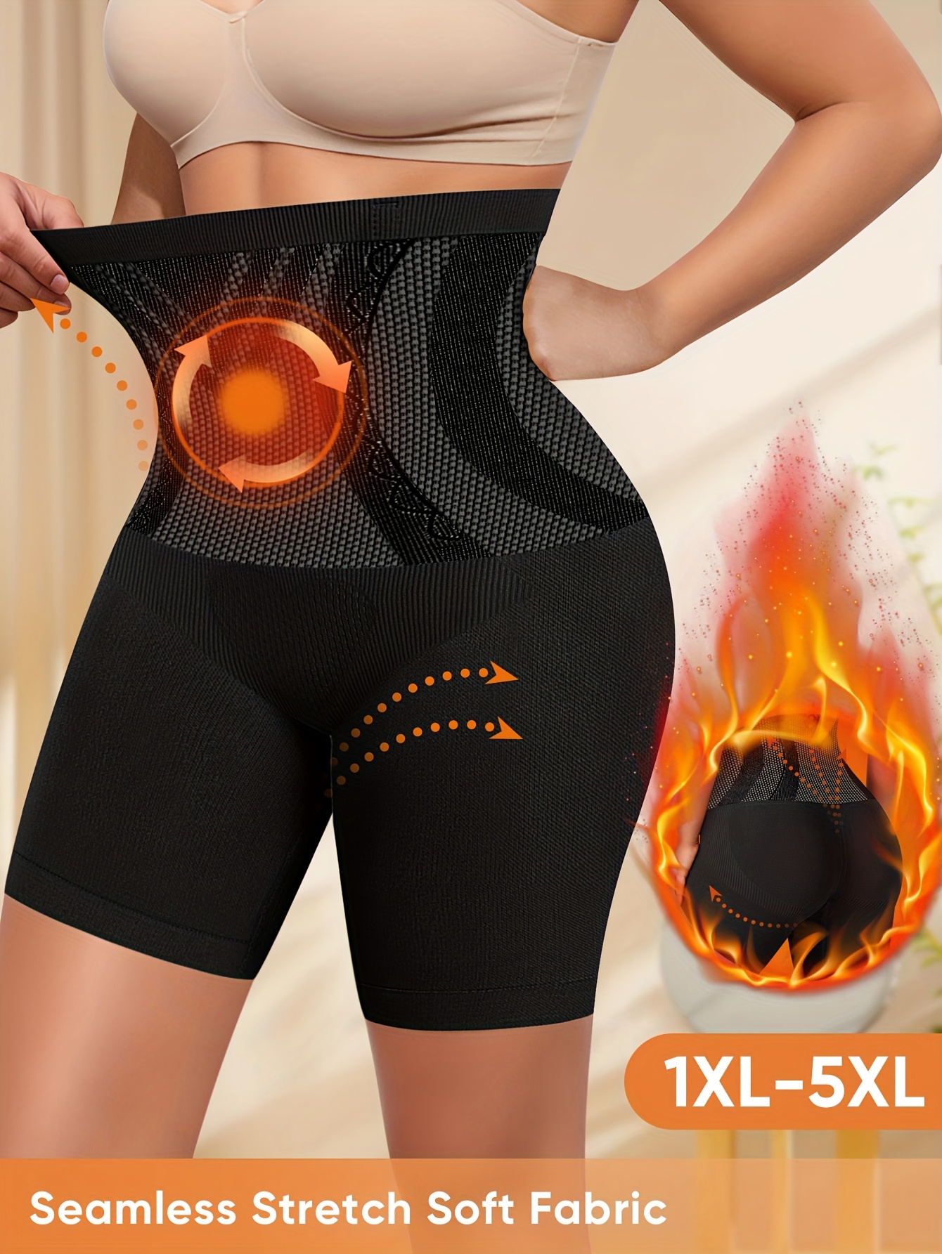 1 pack high waist tummy control shaping   lifting seamless womens underwear briefs boyshorts adjustable shaping panties
