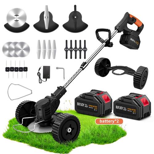 electric lawn mower wireless weeder trimmer lawn mowers with 1 2 batteries eater cordless string trimmer with types of 3 in 1 lawn mower light lawn trimmer brush cutter for lawn and garden fathers day gift