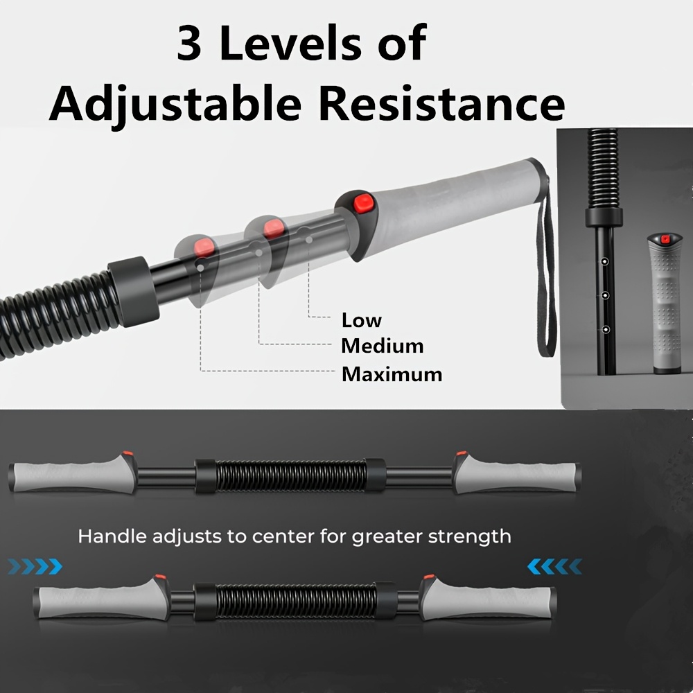 adjustable spring arm curler heavy duty manual arm strength trainer with 3 level   20 40kg 44 88lbs sturdy steel construction for home gym upper body workout bench desk mountable ideal for beginners advanced   cylindrical grip feature   steel Product details 2