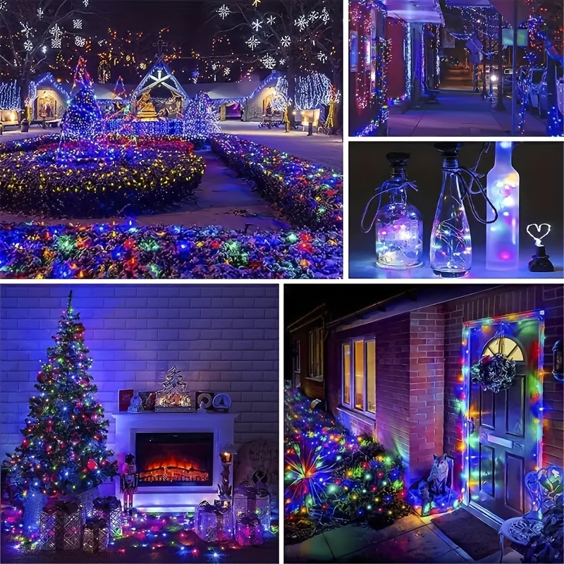 Smart solar-Powered Copper Wire String Lights - 22.96ft