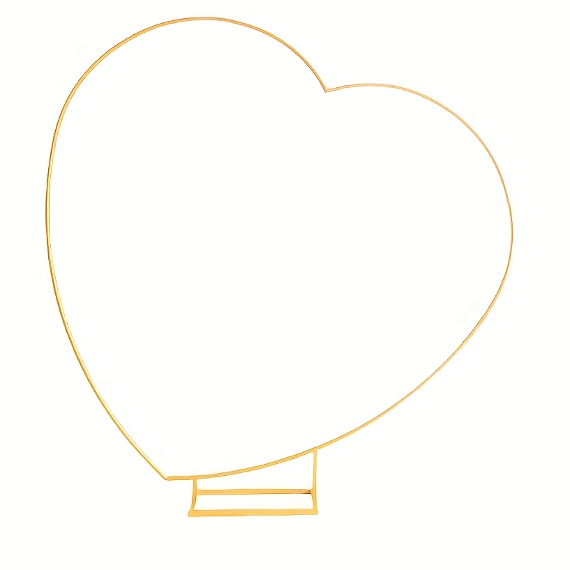 TEMU Heart-shaped Metal Wedding Stand, -shaped Party Arch Frame, Used For Birthday Parties, Graduation Ceremonies, Weddings And Background Decoration