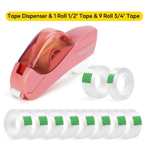 tape refills sold separately tape dispenser automatic tape cutter fits 1 2 3 12 roll 8 roll tapes sold separately handheld dispenser for home gift wrapping scrapbooking artcrafts