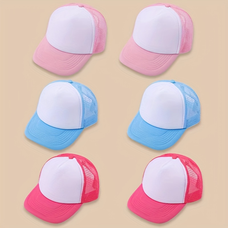 

6pcs Children's Baseball Cap, Thin Casual Outdoor Sunshade Hat