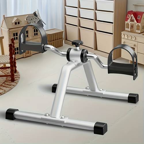 1pc Foldable Stepper with Dual Handles And Pedal - Home Office Collapsible Stepper - Ideal for Home Exercise, Muscle Training, White PP Material, Non-Electric, Without Battery