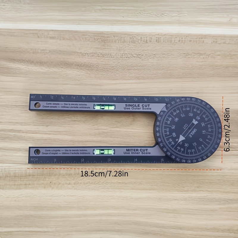 360-degree Rotating Angle Gauge - Precision Woodworking Tool For Table Saw, Baseboard Cutting & Home Renovation