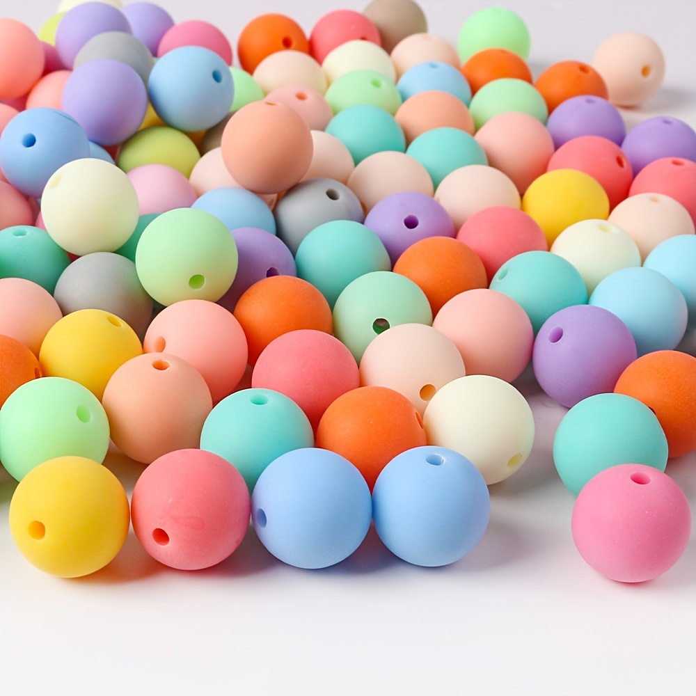 TEMU 16mm Macaron-colored Round Beads, 32pcs. Very Suitable For Bracelets And Necklaces. Ideal For Making Accessories Such As Pendants. Exquisite
