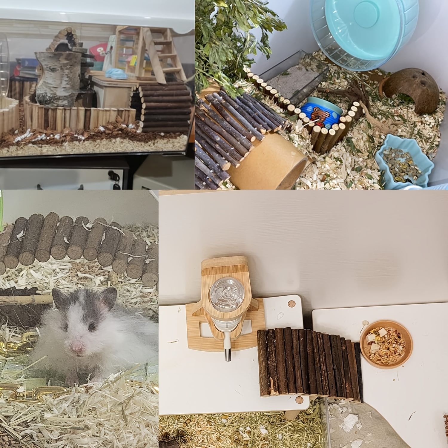 Wooden Crawling Pet Habitat Tree for Small Animals