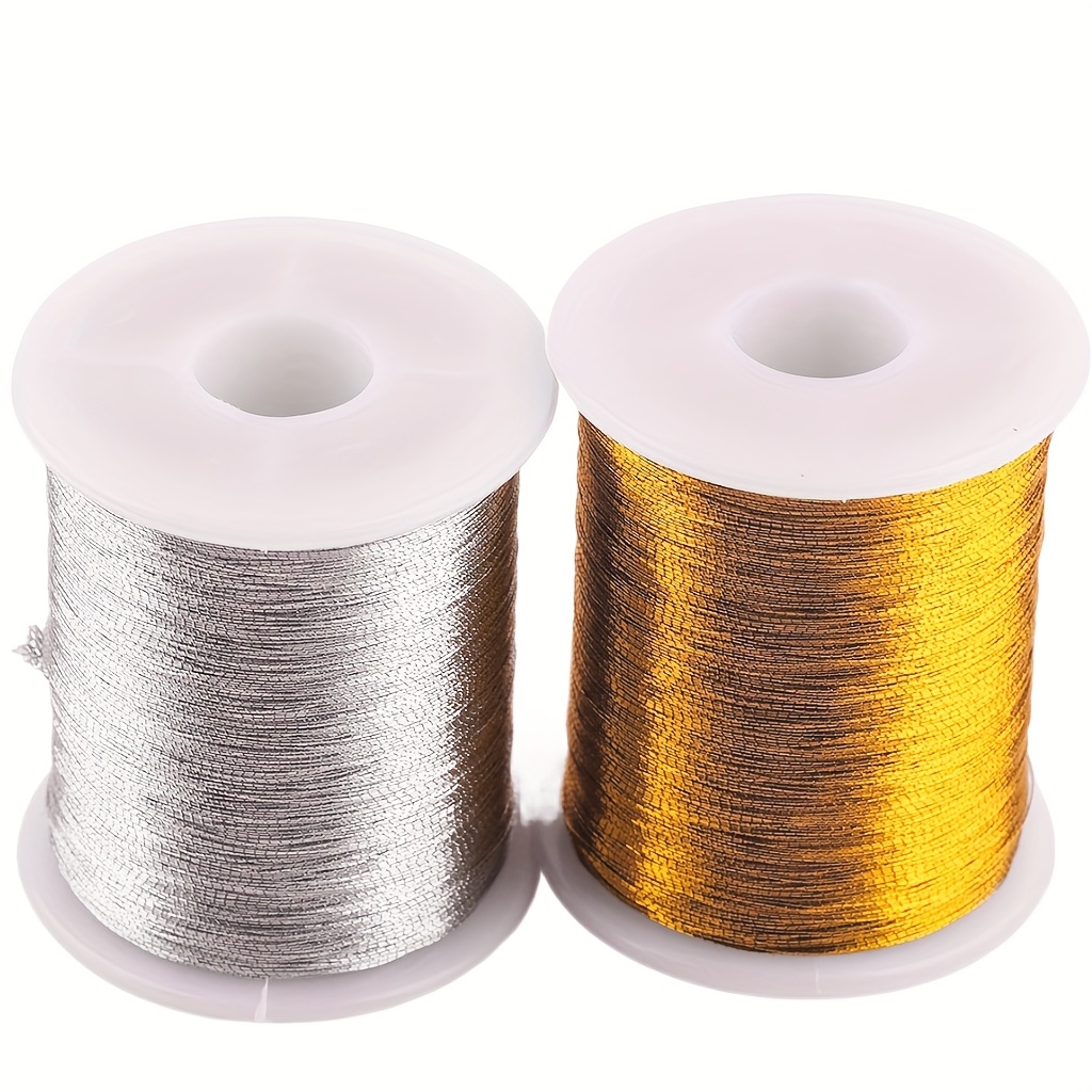 Handmade Jewelry Threads In Golden/silver Tones - Necklace Cord, Ring Rope, Broomstick Weaving Supplies For Crafting Accessories