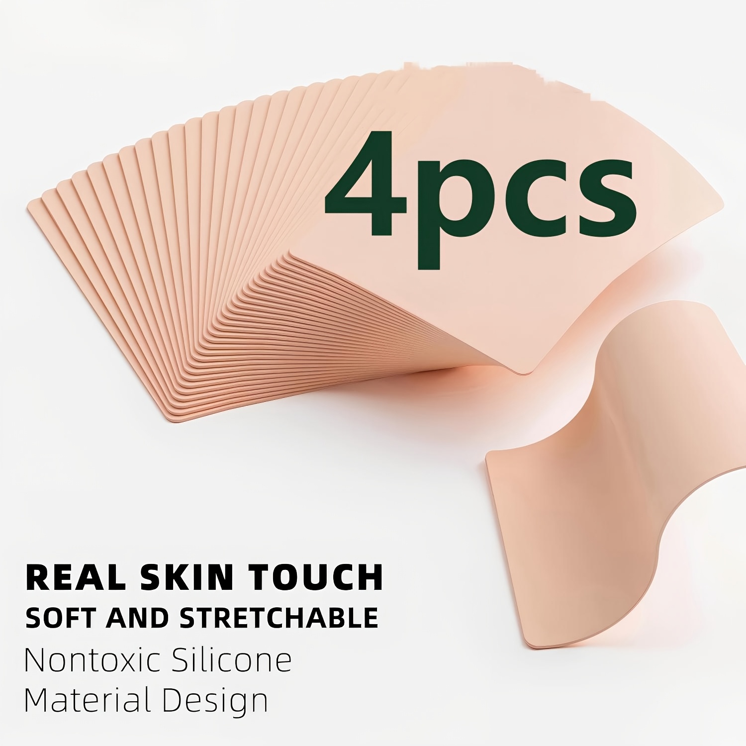 TEMU 4 Feuilles de Peau d'Entraînement pour Tatouage Vierge 1 mm, Peau Artificielle en 5,5 pouces * 4 pouces, Spécialement pour les Tests de Couleur