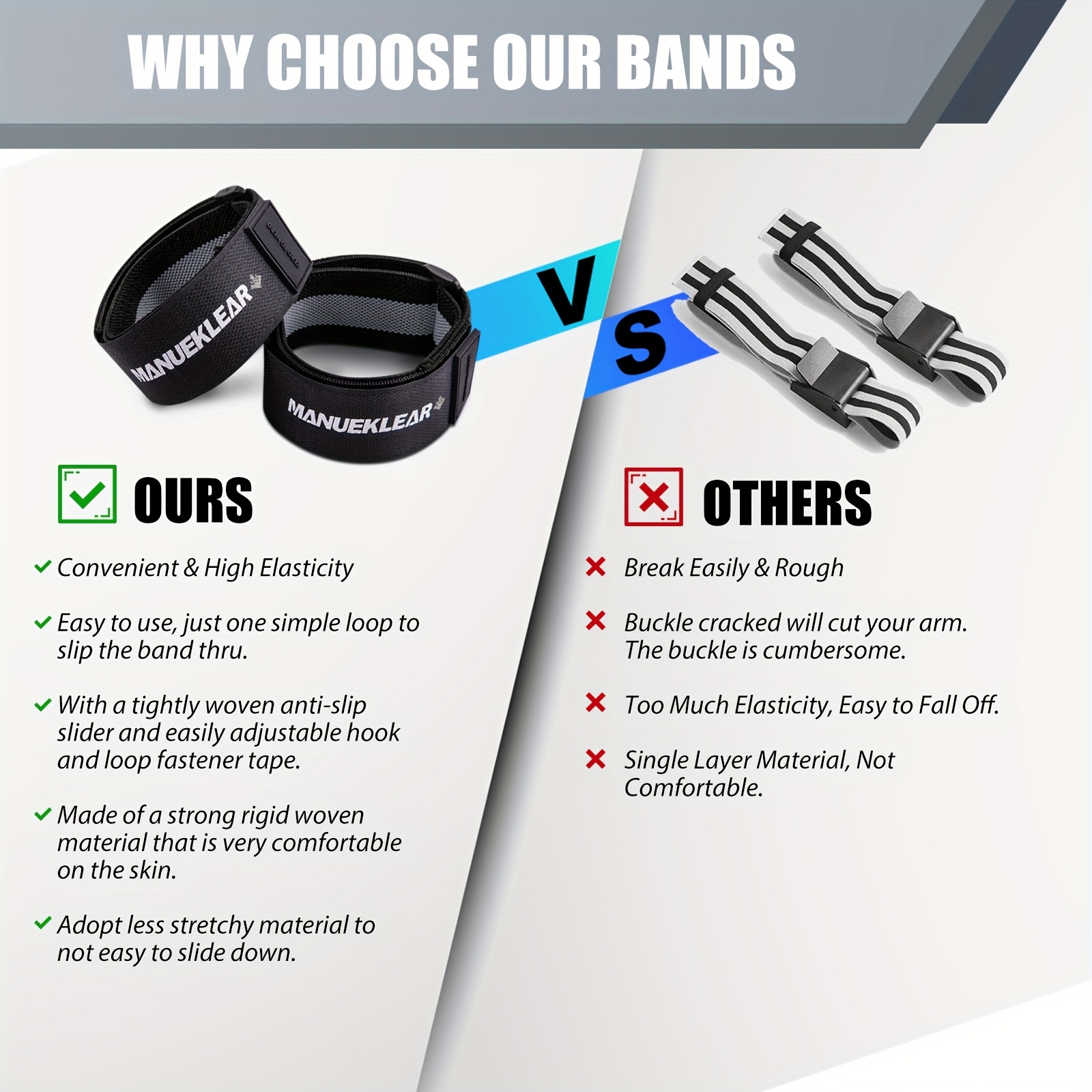2-Pack Anti-Slip Thigh Muscle Training Belt for Resistance Training