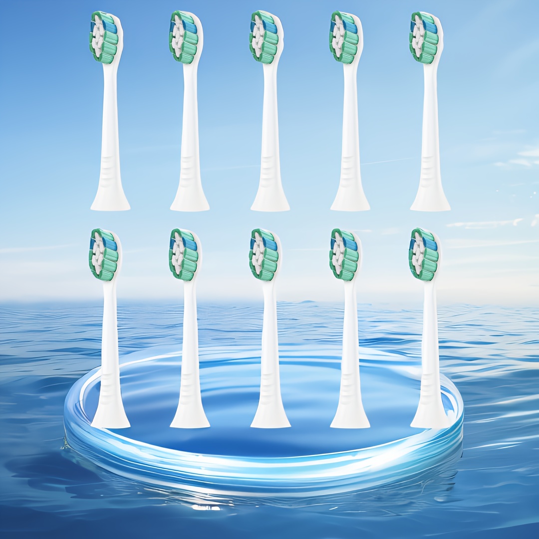 

10pcs Toothbrush Replacement , Compatible All Philips , 10pcs Set, Individually , A , Super Cleaning ,