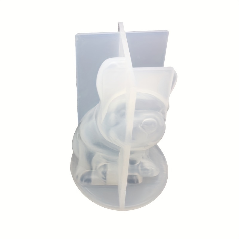E-shop 3D Französische Bulldogge Seife Gips Harzform, Welpen Silikonform zur Dekoration für Kerzenherstellung Harz Epoxid Schmuck Halskette Anhänger