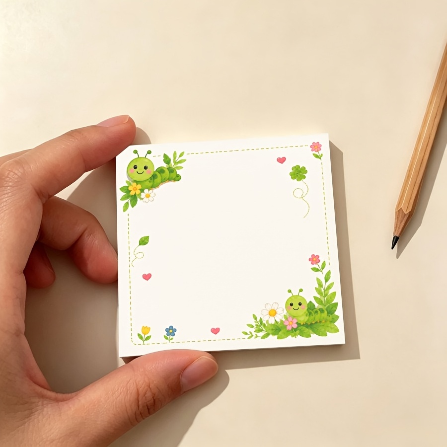 Cute Caterpillar Memo Pad for Notes & Daily Planning