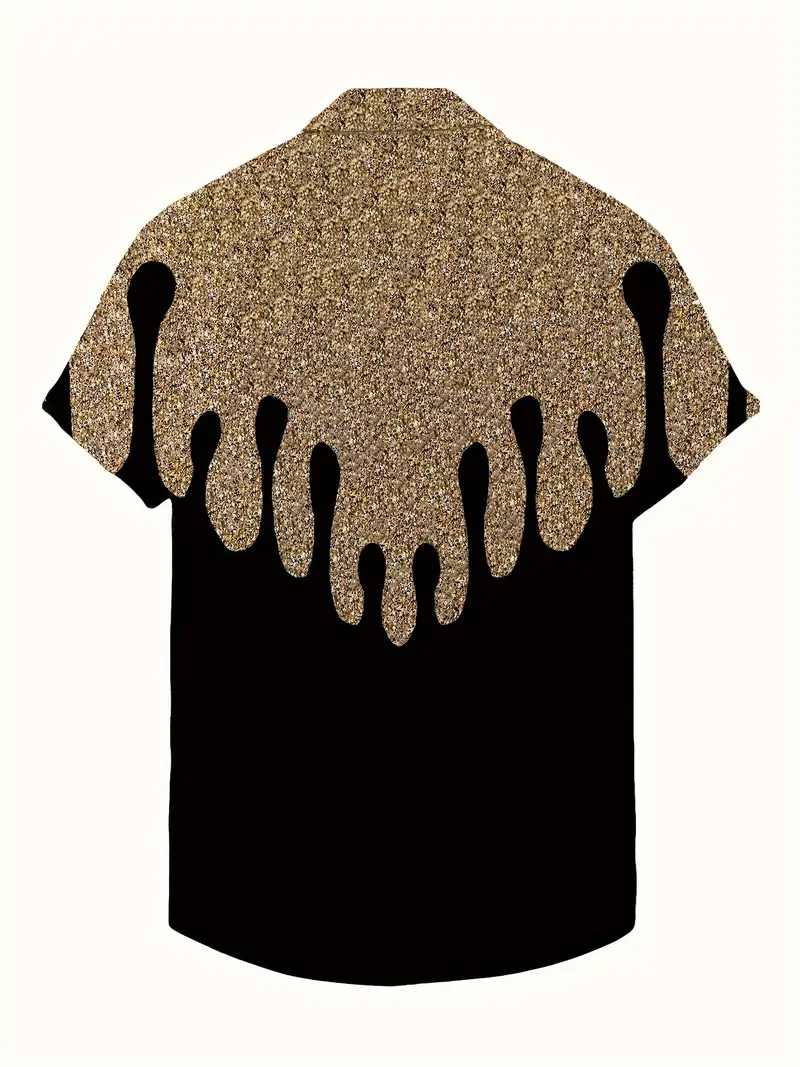 mens 3d pattern lapel top for summer and details 1