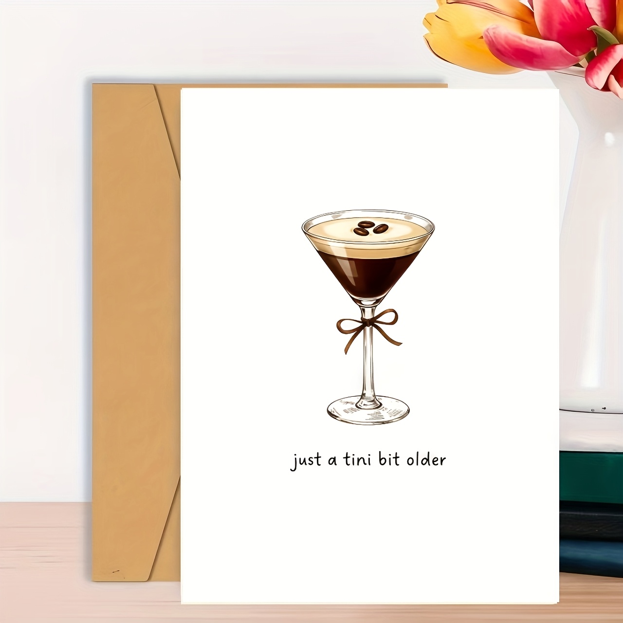 TEMU 1pc 2pcs 3pcs Greeting Cards, Coffee Martini Theme Birthday Card, Enthusiast Card, Friendship Card, Anniversary Card, Friend , Celebration