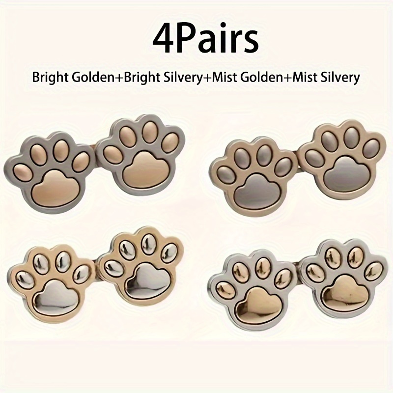 Image of 4pairs Cute Cat Claw Waist Detachable Nail-free Seamless Waist Button Waist Change Small Waist - Finished Artifact