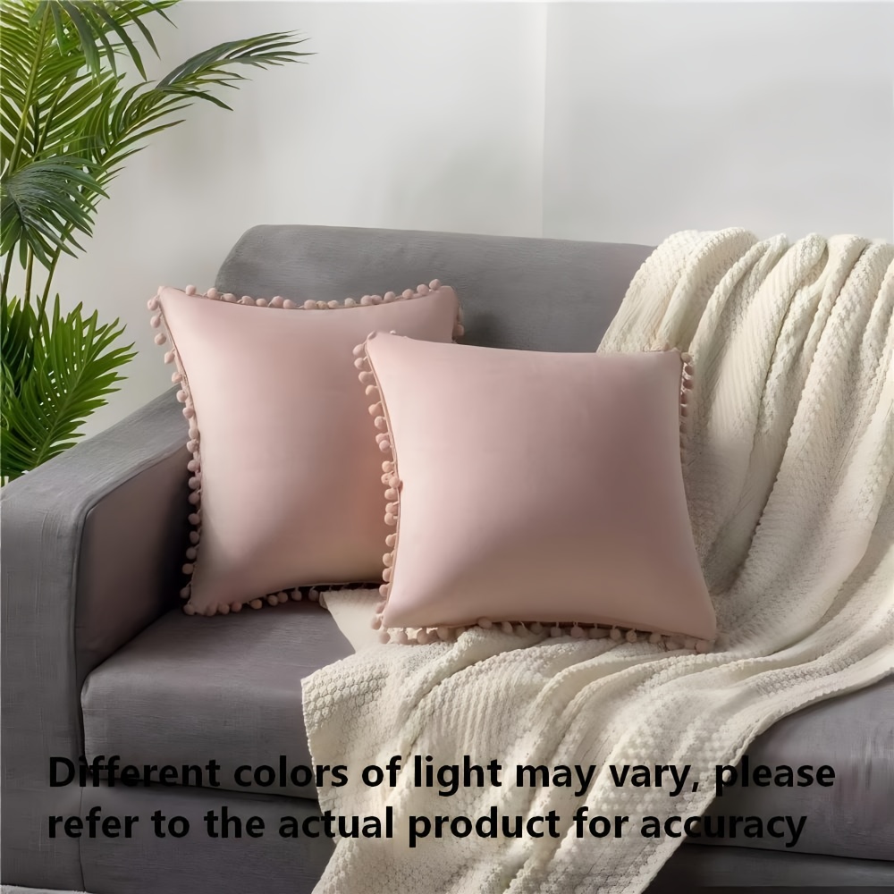 TEMU Housse de coussin boule rose, au et délicat et à l'attrait esthétique, disponible en plusieurs tailles, lavable en machine, fermeture à