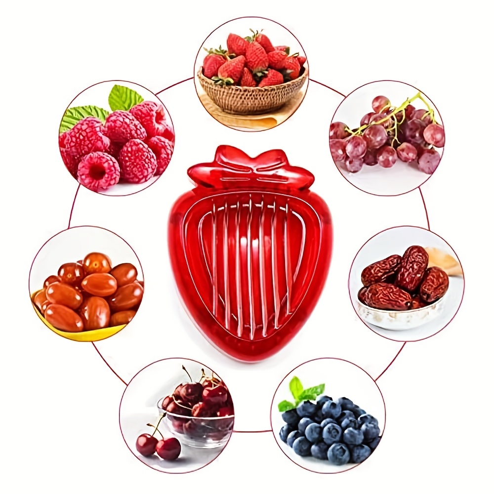 2 piezas Cortador y Pelador de Fresas, Herramienta Creativa para Procesar Fresas, Cortador de Fresas de Acero Inoxidable, Adecuado para Fresas, Cerezas, Herramienta Manual para Procesar Frutas, Herramienta de Cocina Práctica