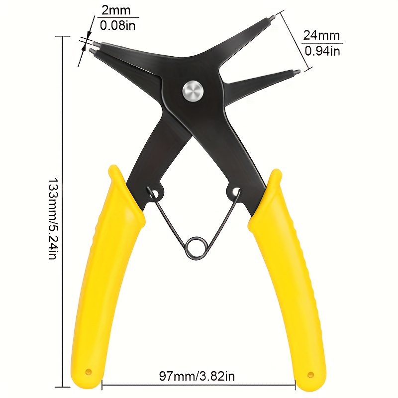 Pmmj Snap Ring Pliers, 2-in-1 Internal & External Circlip Removal Spring Tool, Durable Tool , With Handles