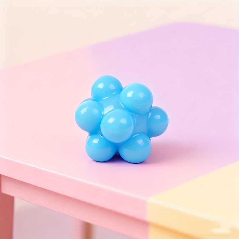 Image of Blue Green High-visibility Bounce Ball - Tpe Material Irregular Jumping Toy, Chew-resistant For Play, Stimulates Cat's Hunting , Cat Supplies, Soft - Bouncy Toy, Without Battery