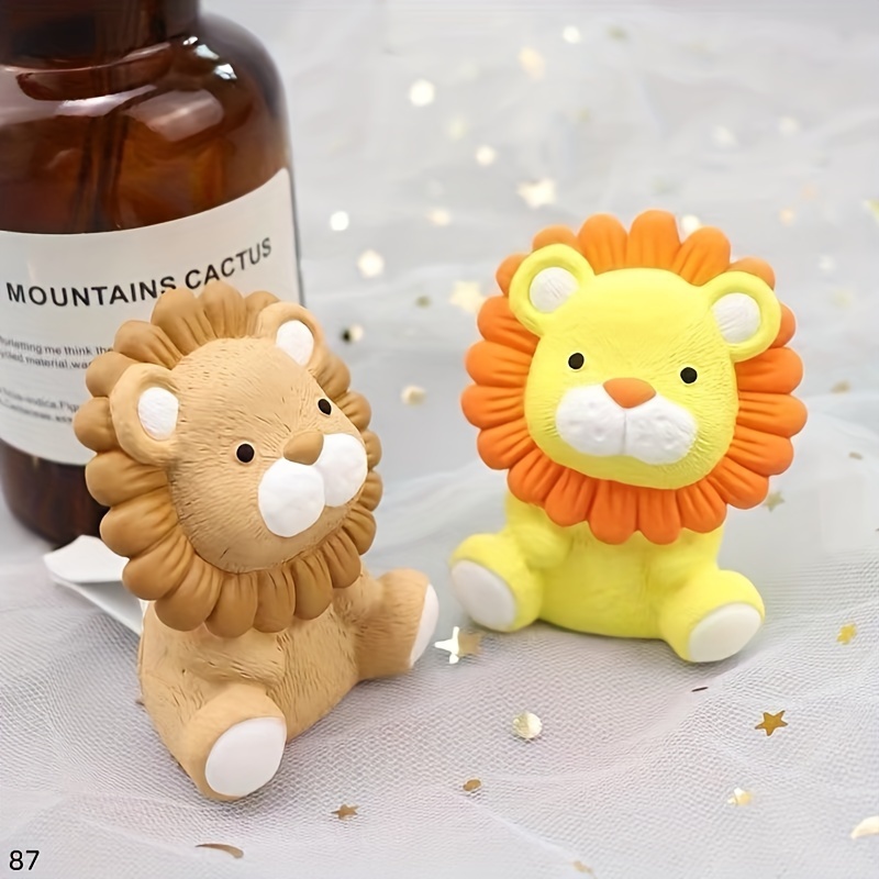 

3d Cartoon Lion Silicone Mold For Diy Candles, Chocolate Mousse Cakes & Car Fresheners - Kitchen And Dining Essential