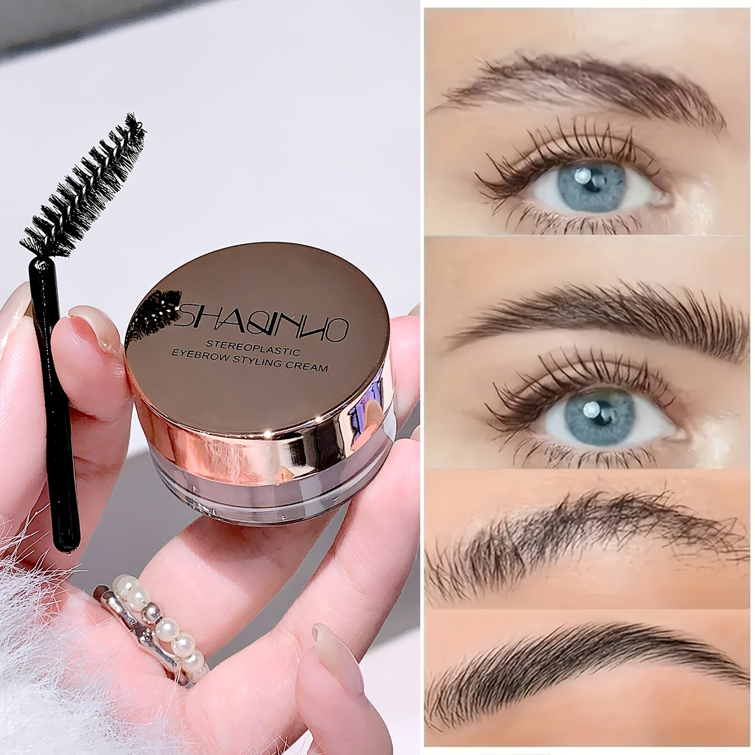 Image of 1pc, 3d Plastic Eyebrow Styling Gel, Wild Brow Styling Gel, Long-lasting Waterproof Sweatproof Quick-drying, 3d Eyebrow Styling, Y Smooth Transparent Gel, Fixes Eyebrow Makeup Effect, Holiday Gift