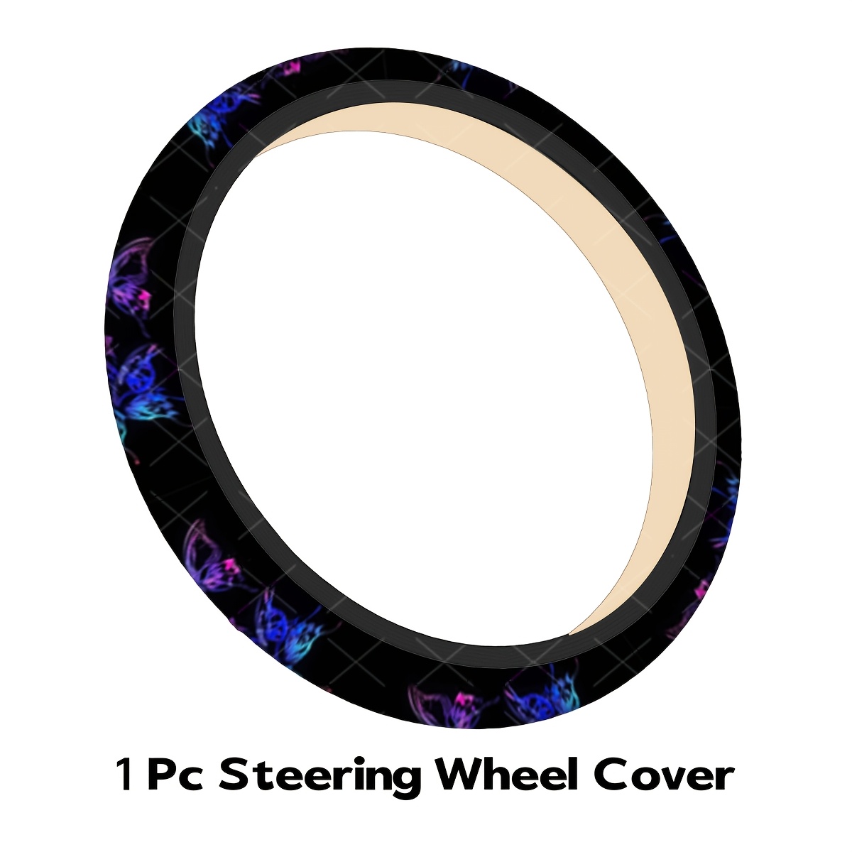 TEMU Steering Wheel Cover, Durable And Stylish Design, Universal Fit Cars, Suvs, Trucks, Car Interior Additions For Women Men, No Required, Car