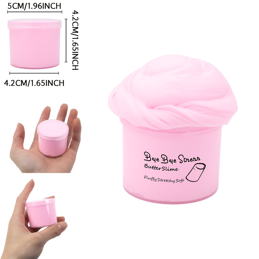 2.37oz Fluffy Butter Slime Kit - Mud Toys - Polymer Antistress Charms, Putty Soft Slime, Light Clay Additives Mud Toys