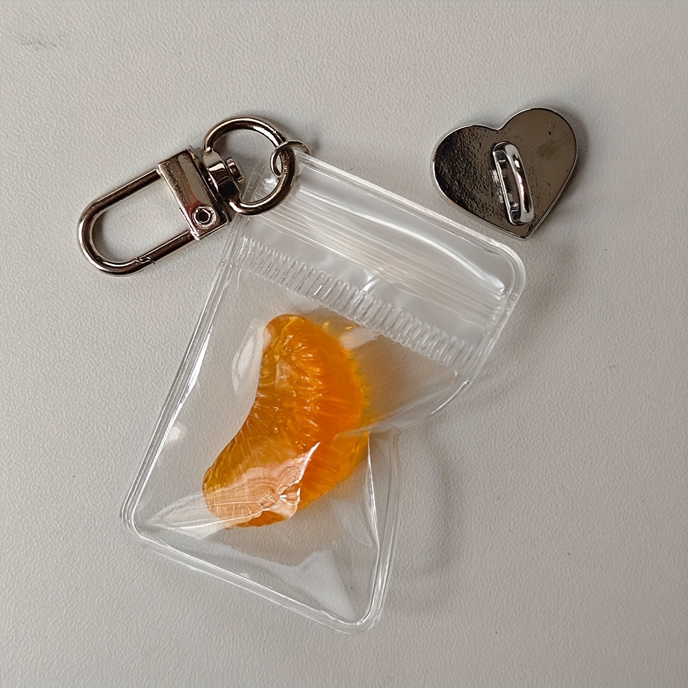 TEMU 1pc "packaged Oranges" Cute Simulation Fruit Pendant