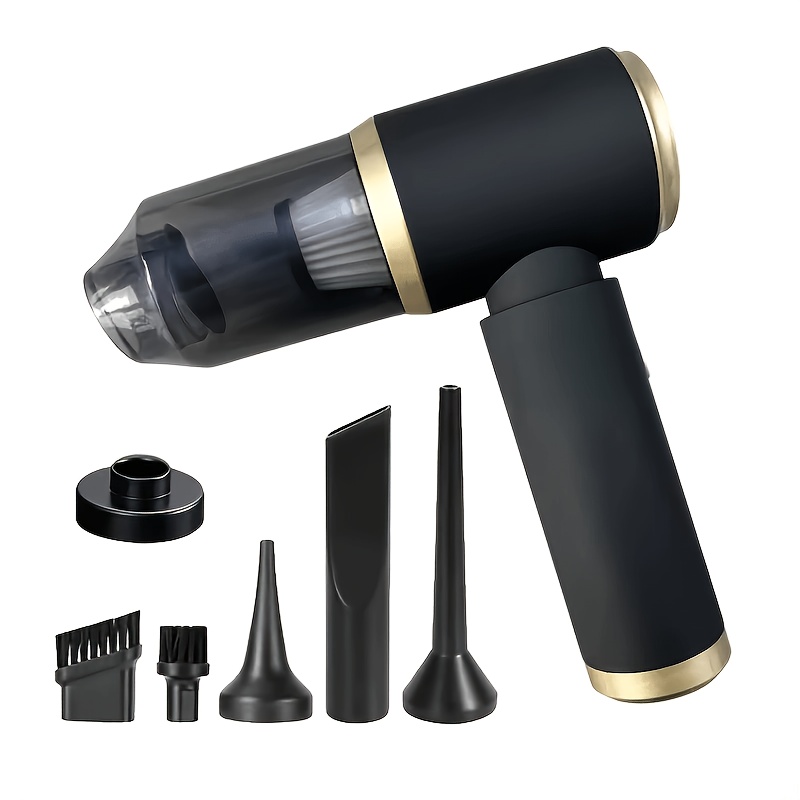 TEMU Aspirateur Voiture Maison Rechargeable Portable à Main Balais Petit Puissant Souffleur Aspiration Forte