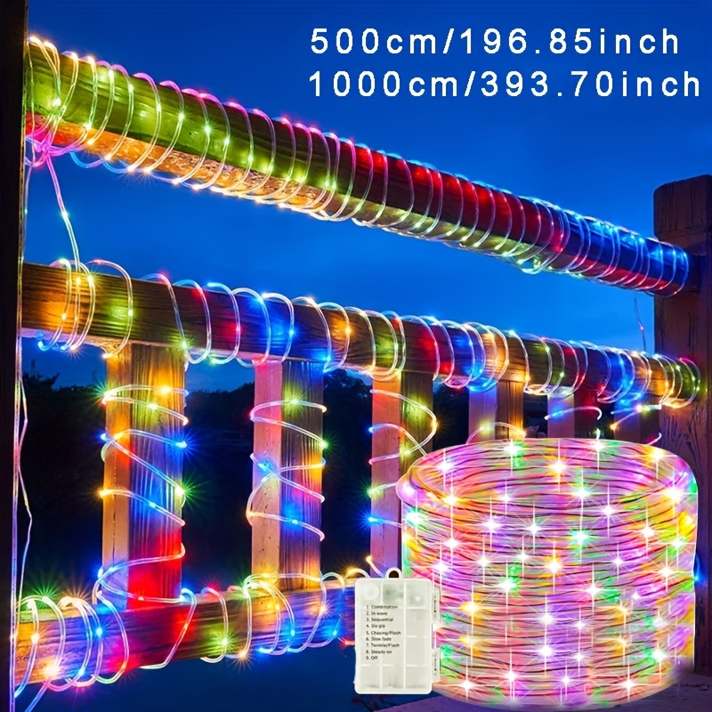 

Amill Outdoor Led Rope Lights, 8 5m/16.4ft-10m/32.8ft, Ipx4 Waterproof Party Decorative Fairy Lights, Space Themed, Battery Powered, Button Control, , Christmas Decoration, Plastic Material