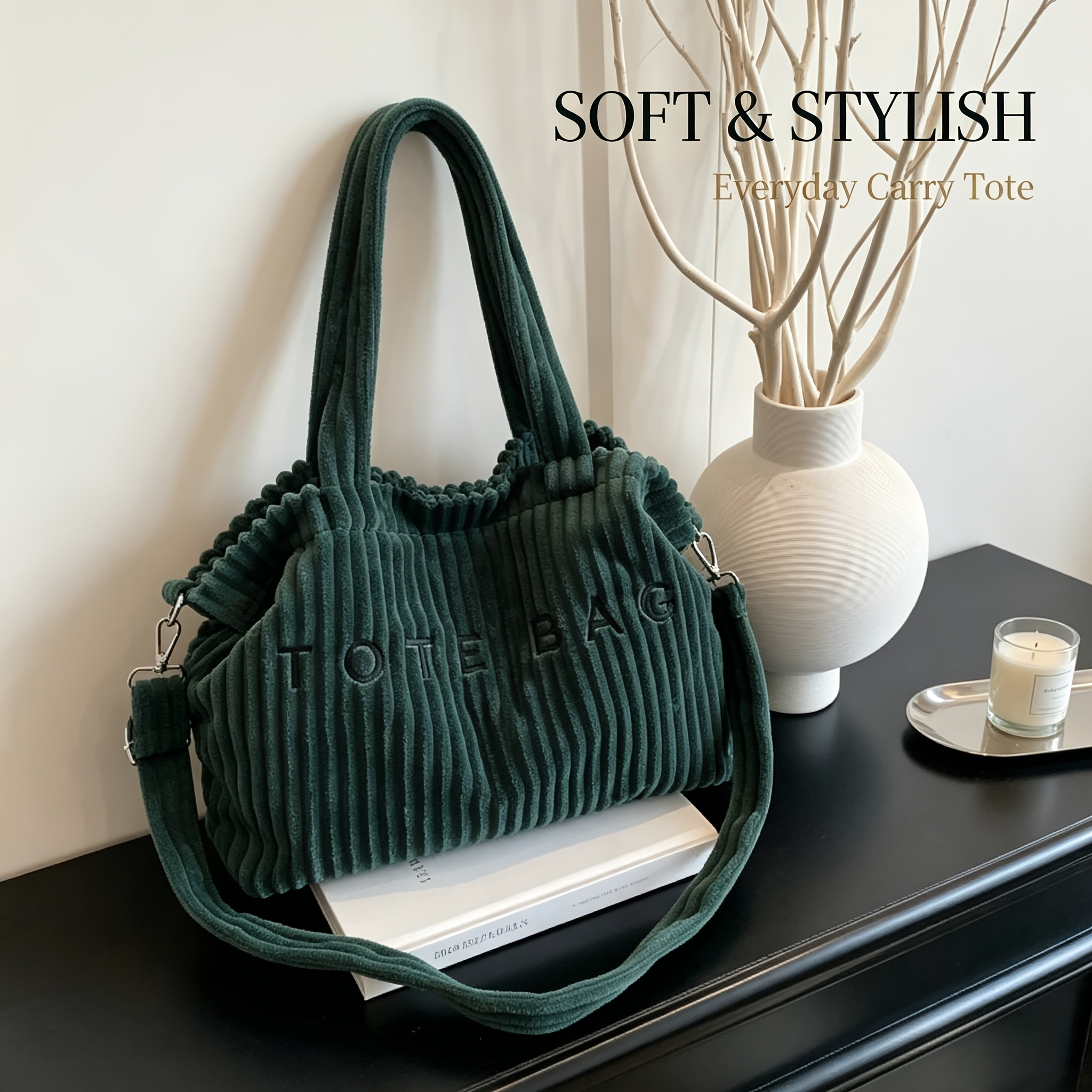 TEMU Bolso Tote de con , Bolso de y Bandolera para Uso Diario de Mujer