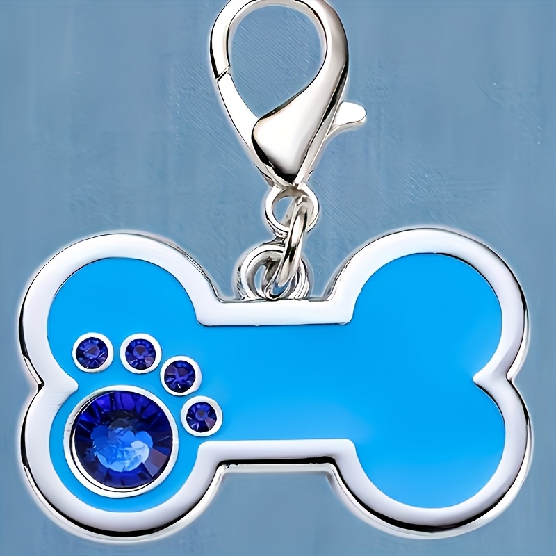 TEMU Medaglietta personalizzabile a forma di per cani - Resistente identificativo per animali domestici in di con , telefono e indirizzo - Design con
