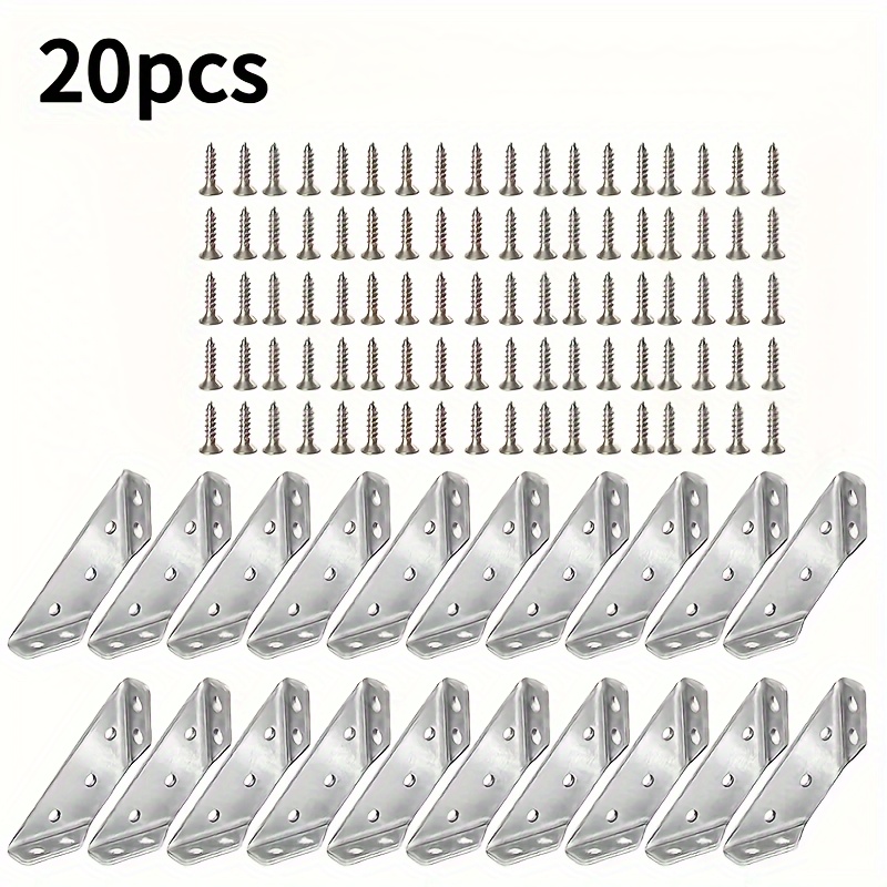 TEMU 20pcs Heavy-duty Stainless Steel 90Â° , & Supports, Hardware, Metal Codes