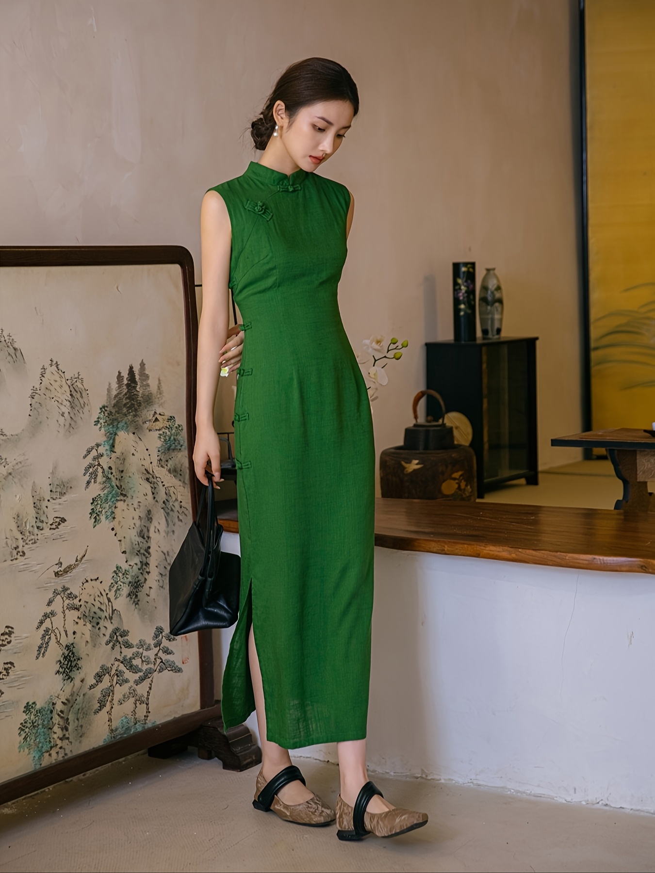 2025 spring summer womens new chinese cheongsam qipao dress - Temu Kuwait