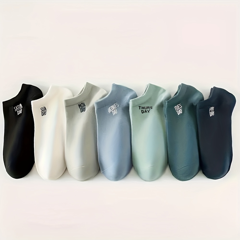E-shop 7 Paar Herren Anti-Geruch und Schweißabsorbierende Trendige, Bequeme, Leichte, Low-Cut Socken, Atmungsaktive, Dünne Socken, für und Outdoor,