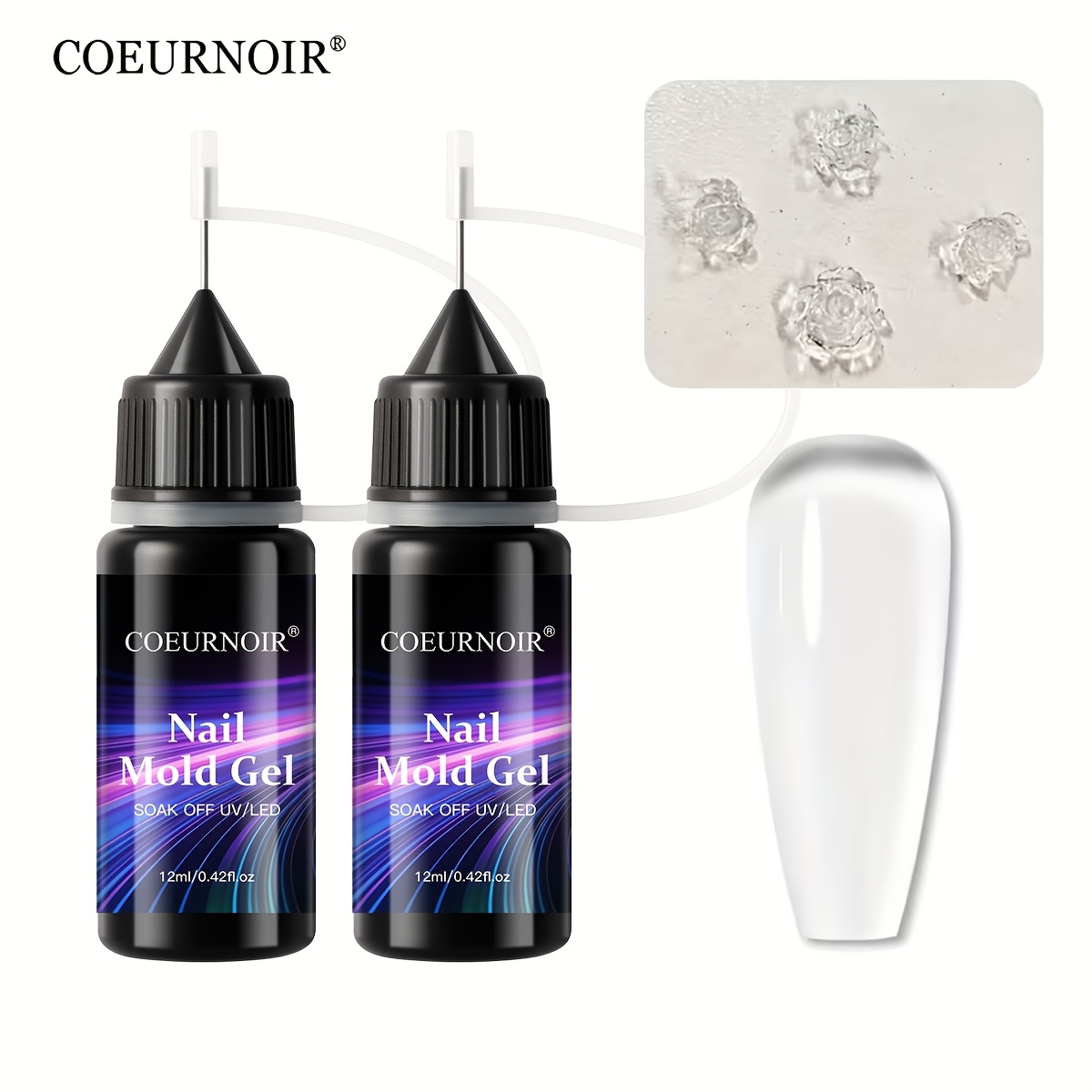 Image of 12ml Professional 3d Gel Nail Liquid - Lamp Suitable For Diy Nail Polish, Lamp Required For Flower, & Cartoon Molds, For Home Nail Design, Gel Polish For Nail Shaping And Nail
