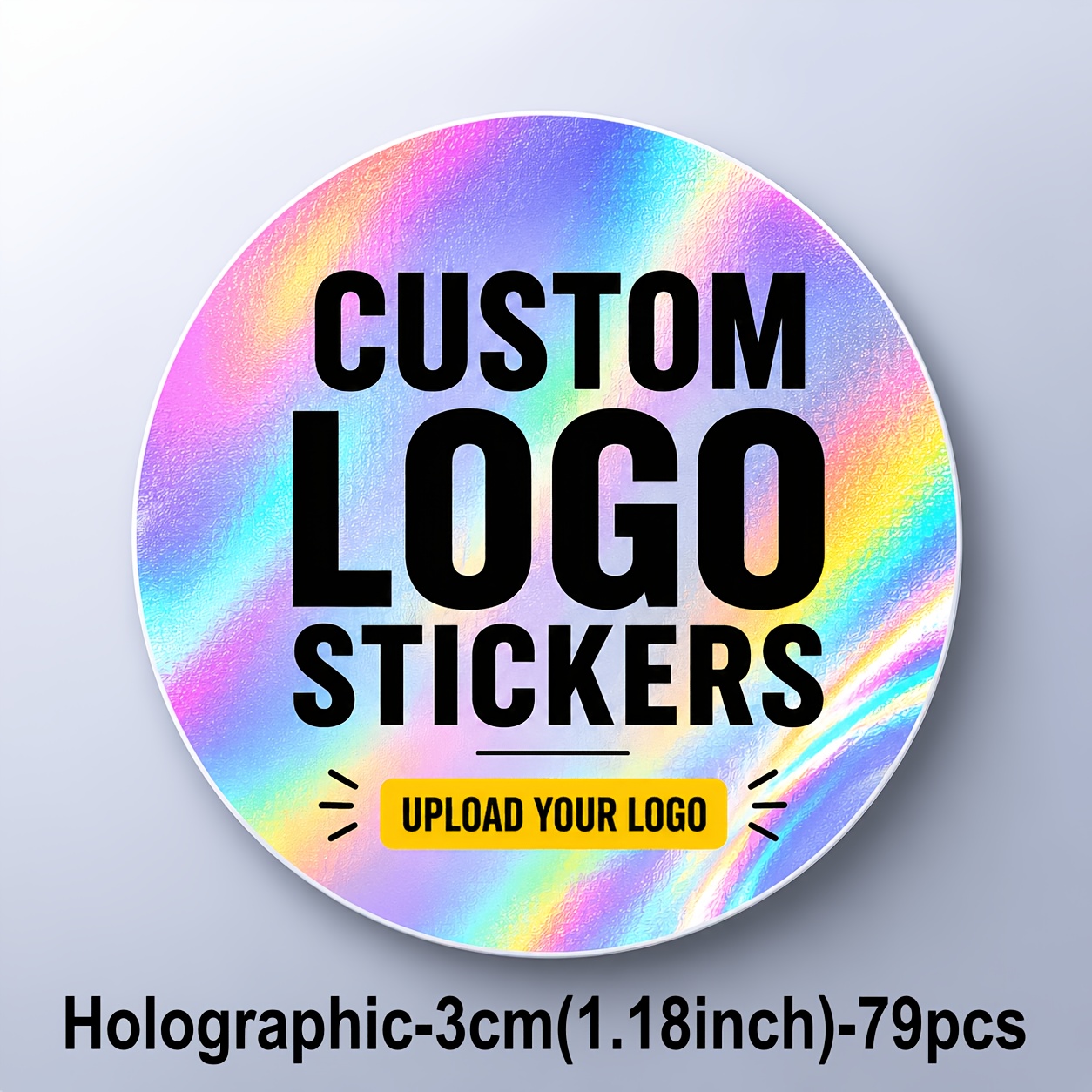 TEMU Custom Logo Stickers, Personalized Photo Text Labels 3cm (1.18inch) Round Custom Stickers, Custom Logo, Custom Brand Labels, Custom Your Own